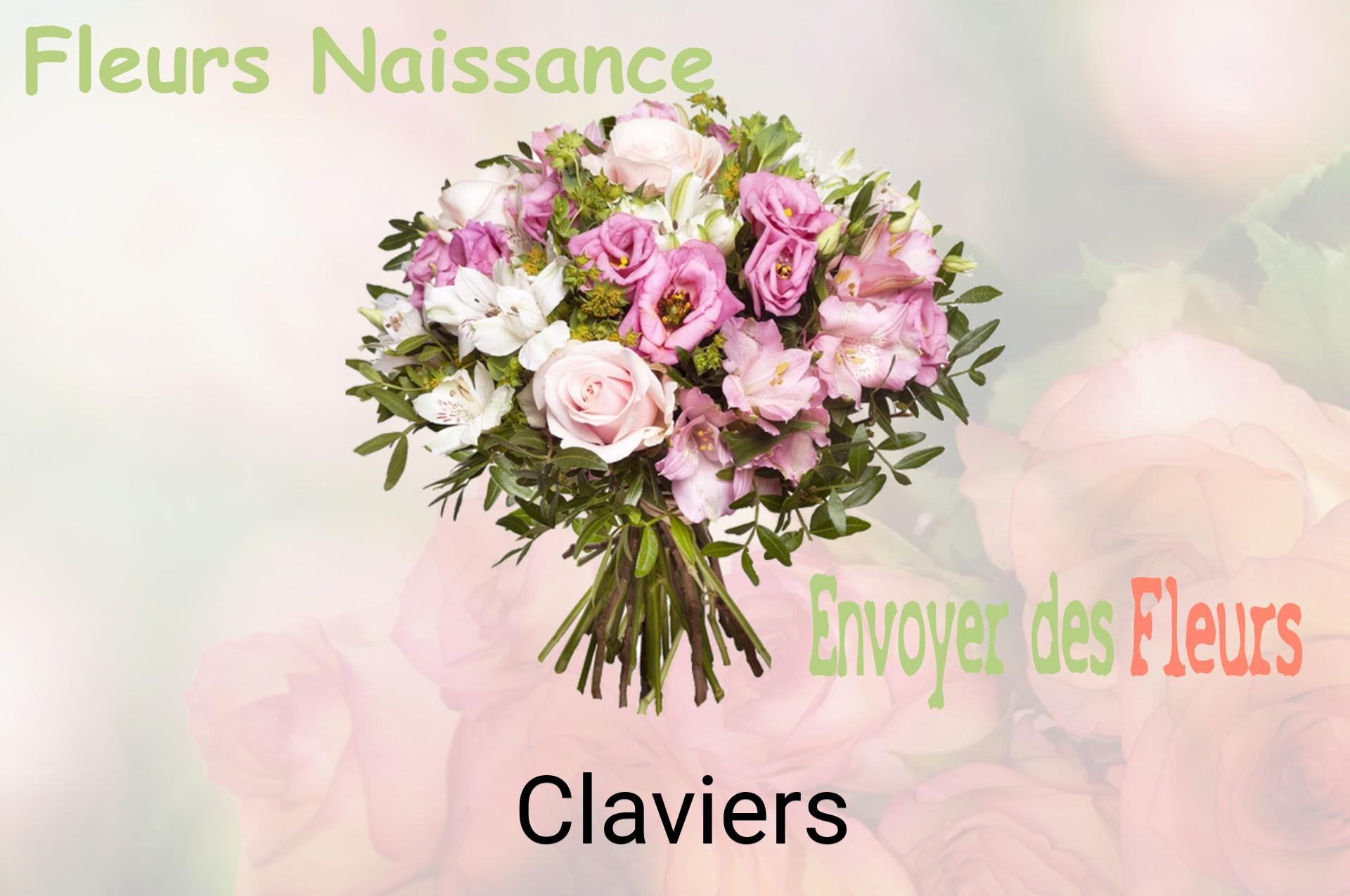 Bouquet de fleurs de naissance livré à Claviers