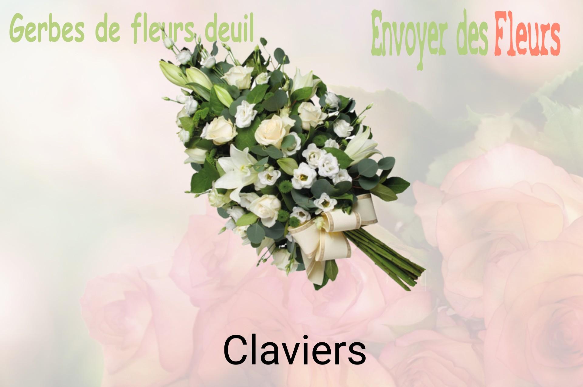 Gerbe de fleurs de deuil livrée à Claviers
